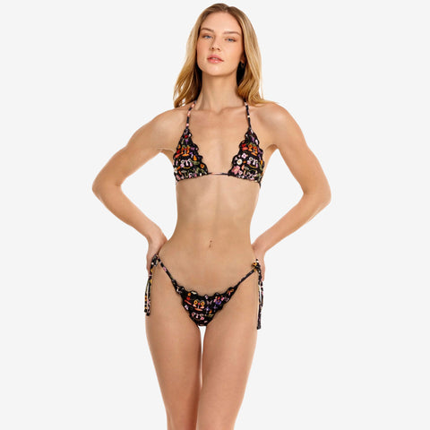 Set de Bikini Agua Bendita Ambar Lolita & Alegria Bordados Completos Artesanales