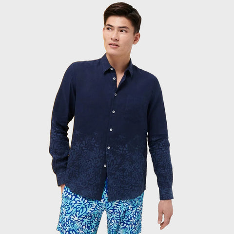 Camisa de lino con estampado Turtles Splash