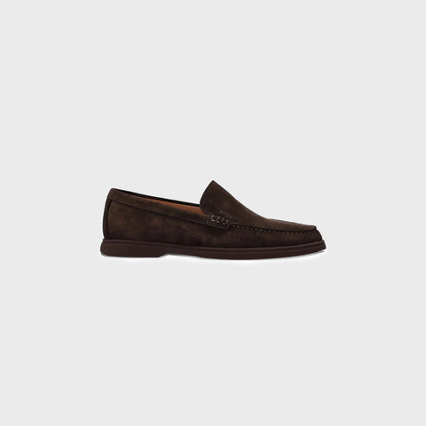 Loafers BOSS Sienne en Suede con Logo Sobre Relieve