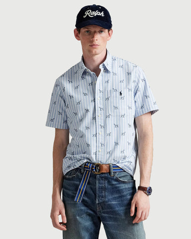 Camisa Oxford en Rayas POLO Ralph Lauren Dog Print Custom Fit