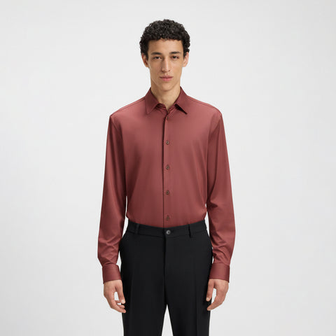 Camisa BOSS Performance Slim Fit en Tejido elástico