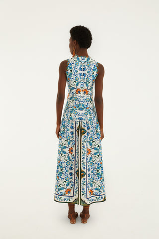 Vestido Maxi Farm Rio flora tile scallop maxi dress Regular price