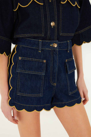 Short Denim Bordado FARM Rio