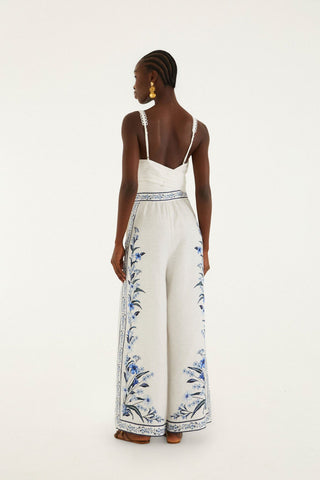 Enterizo Palazzo Estampado Floral Azul FARM Rio