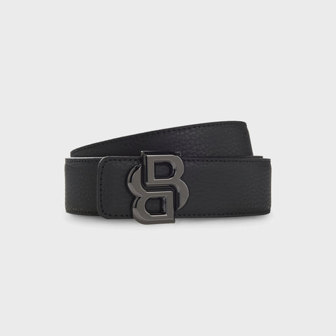 Correa BOSS B_Icon-Gr-St_Sr35 Reversible de Piel Italiana – Negro