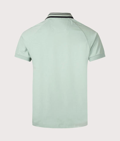 Polo Shirt BOSS Regular Fit de algodón elástico con cuello a rayas