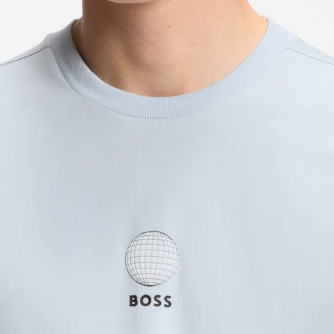 Camiseta BOSS Golf para Hombre con Logo Gráfico - Azul Claro
