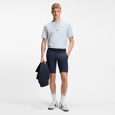 Camiseta BOSS Golf para Hombre con Logo Gráfico - Azul Claro