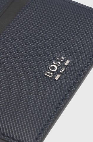 Tarjetero Boss texturizado con detalles de herrajes
