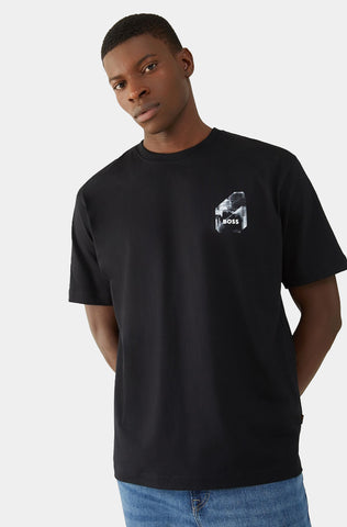 T-Shirt BOSS Oversize en Algodón con Stretch