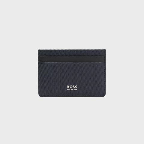 Tarjetero Boss texturizado con detalles de herrajes