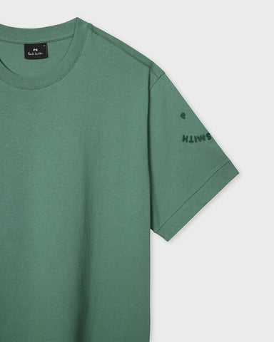 T-Shirt Ps Paul Smith Organic Cotton Bordados en Manga Relax Fit