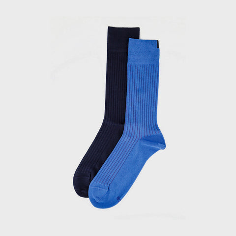 Paquete de 2 Pares de Medias BOSS - Azul Marino y Azul
