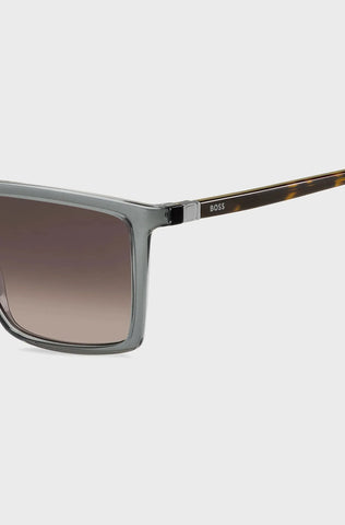 Gafas De Sol Boss Para Hombre De Acetato Gris Con Herrajes Exclusivos Havana