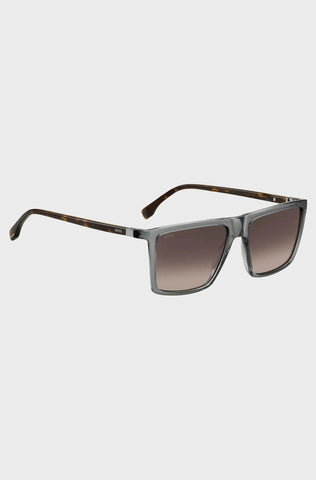 Gafas De Sol Boss Para Hombre De Acetato Gris Con Herrajes Exclusivos Havana