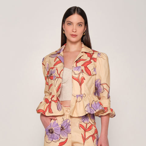 Chaqueta Simona Bengala Leonor Printed 98% Algodón