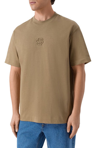 T-Shirt BOSS de algodón Loose Fit con Logo Doble B en Relieve