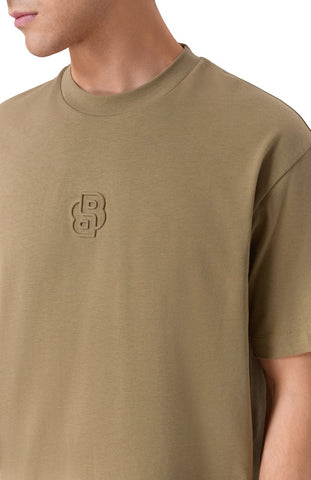 T-Shirt BOSS de algodón Loose Fit con Logo Doble B en Relieve