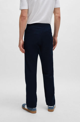 Pantalón En Lino Boss Tapered Fit