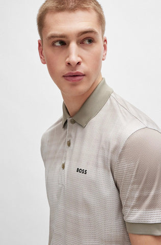 Polo Shirt Boss Regular Fit Printed Mesh Logo