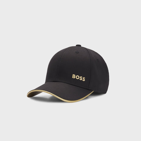 Gorra BOSS en sarga de algodón con logo estampado
