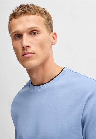 Suéter BOSS Relaxed Fit En Algodón Con Logo En El Cuello