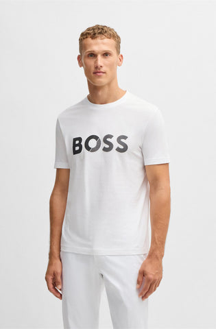 T-Shirt BOSS de jersey de algodón con logo grande Regular Fit