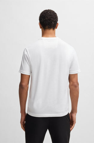 T-Shirt BOSS de algodón mercerizado con arte de temporada Regular fit