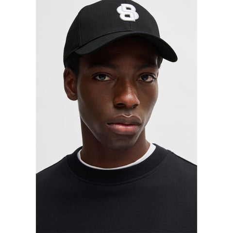 Gorra BOSS de sarga de algodón con monograma Doble B bordado
