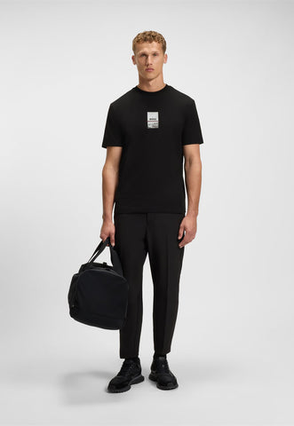 T-Shirt BOSS de algodón con stretch y estampado fotográfico Relaxed fit