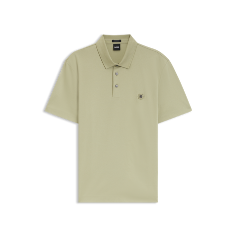 Polo BOSS C-Parris 01 Regular Fit de algodón – Beige oscuro