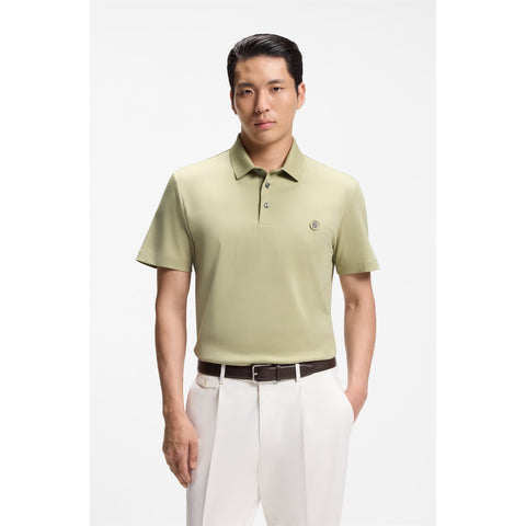 Polo BOSS C-Parris 01 Regular Fit de algodón – Beige oscuro