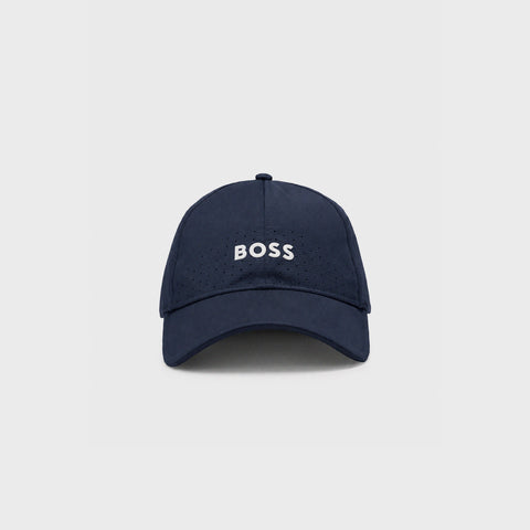 Gorra BOSS Lach_TOC_N Perforada con Logo – Azul Oscuro