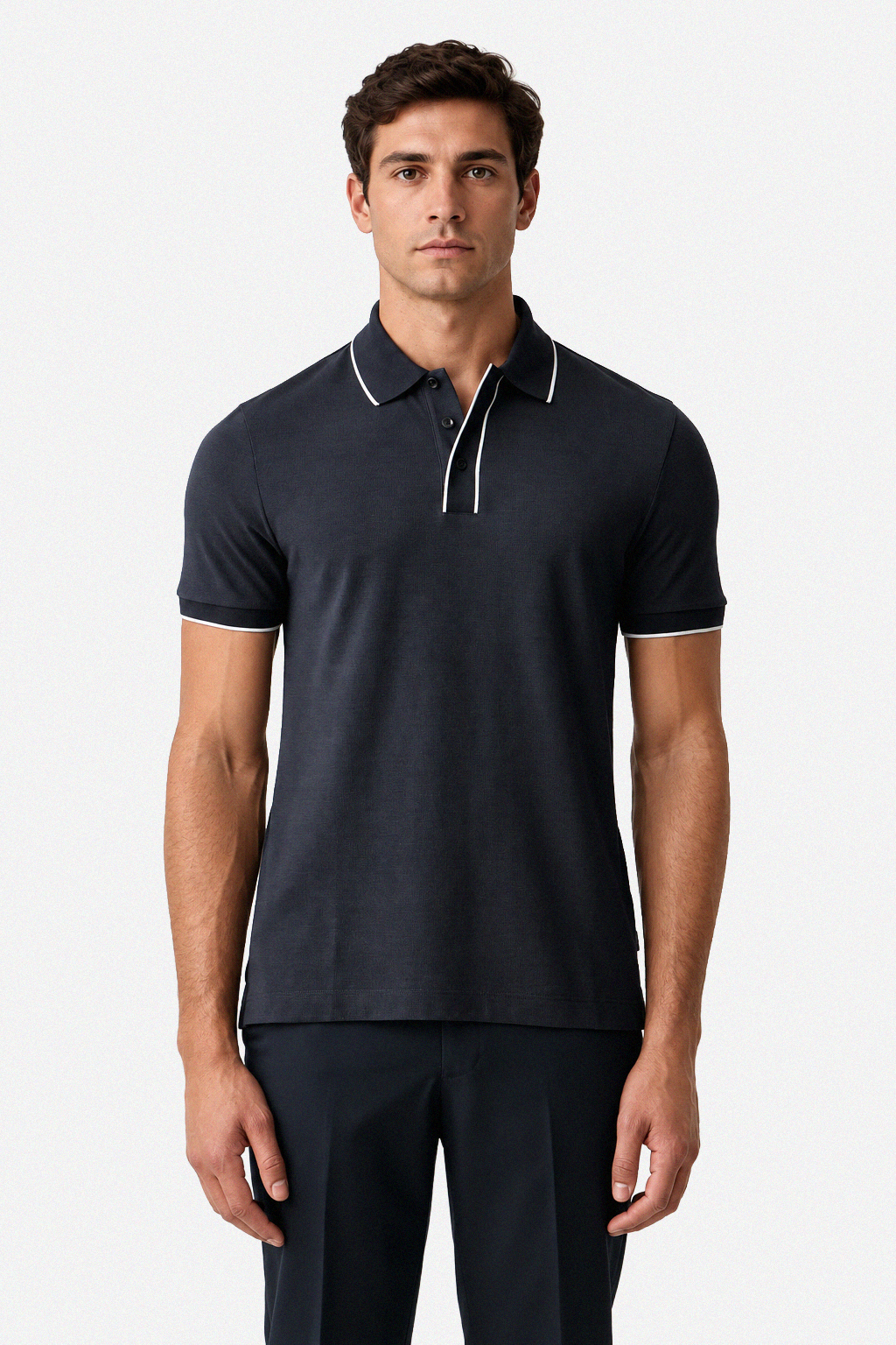 Polo BOSS H-Parlay 81 Regular Fit de Algodón – Azul Oscuro