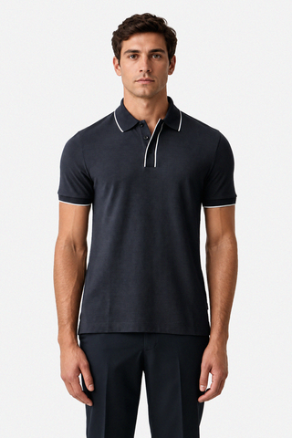 Polo BOSS H-Parlay 81 Regular Fit de Algodón – Azul Oscuro