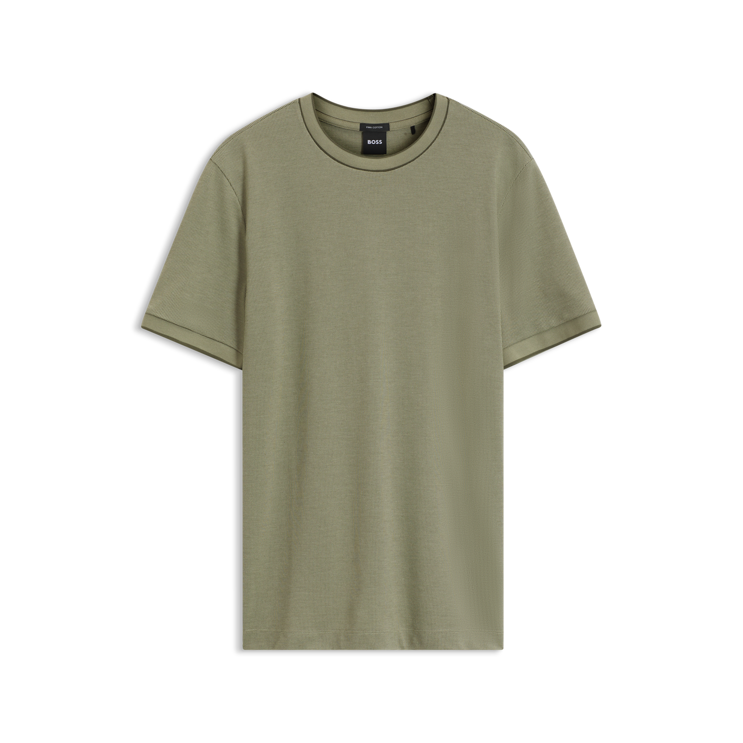 T-shirt BOSS H-Thompson 81 Regular Fit de Algodón Estructurado – Beige