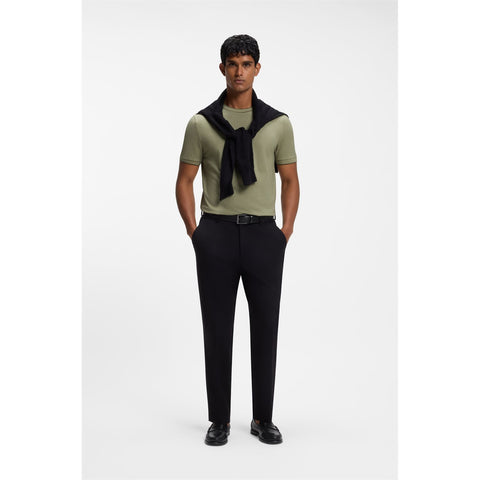 T-shirt BOSS H-Thompson 81 Regular Fit de Algodón Estructurado – Beige