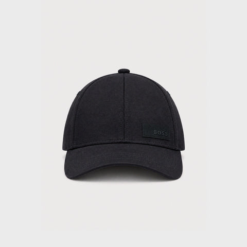 Gorra BOSS Lach-J-BOSS de Algodón con Parche Tonal – Negro