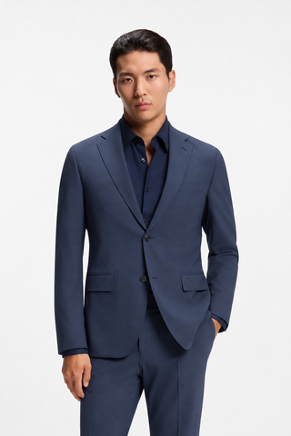 Traje BOSS P-Huge-2Pcs-FLWG-263 Slim Fit – Azul oscuro
