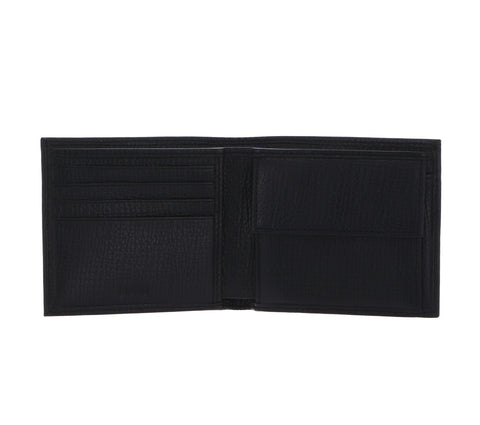 Set BOSS de billetera y llavero de piel – Negro