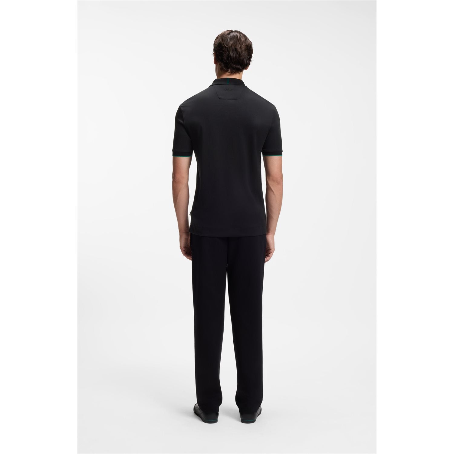 Polo BOSS x Aston Martin C-Parlay 80 Regular Fit de Algodón Mercerizado – Negro