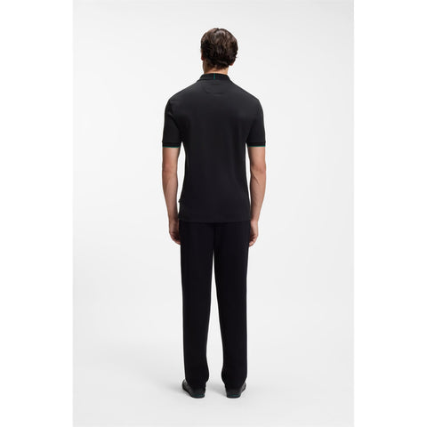 Polo BOSS x Aston Martin C-Parlay 80 Regular Fit de Algodón Mercerizado – Negro