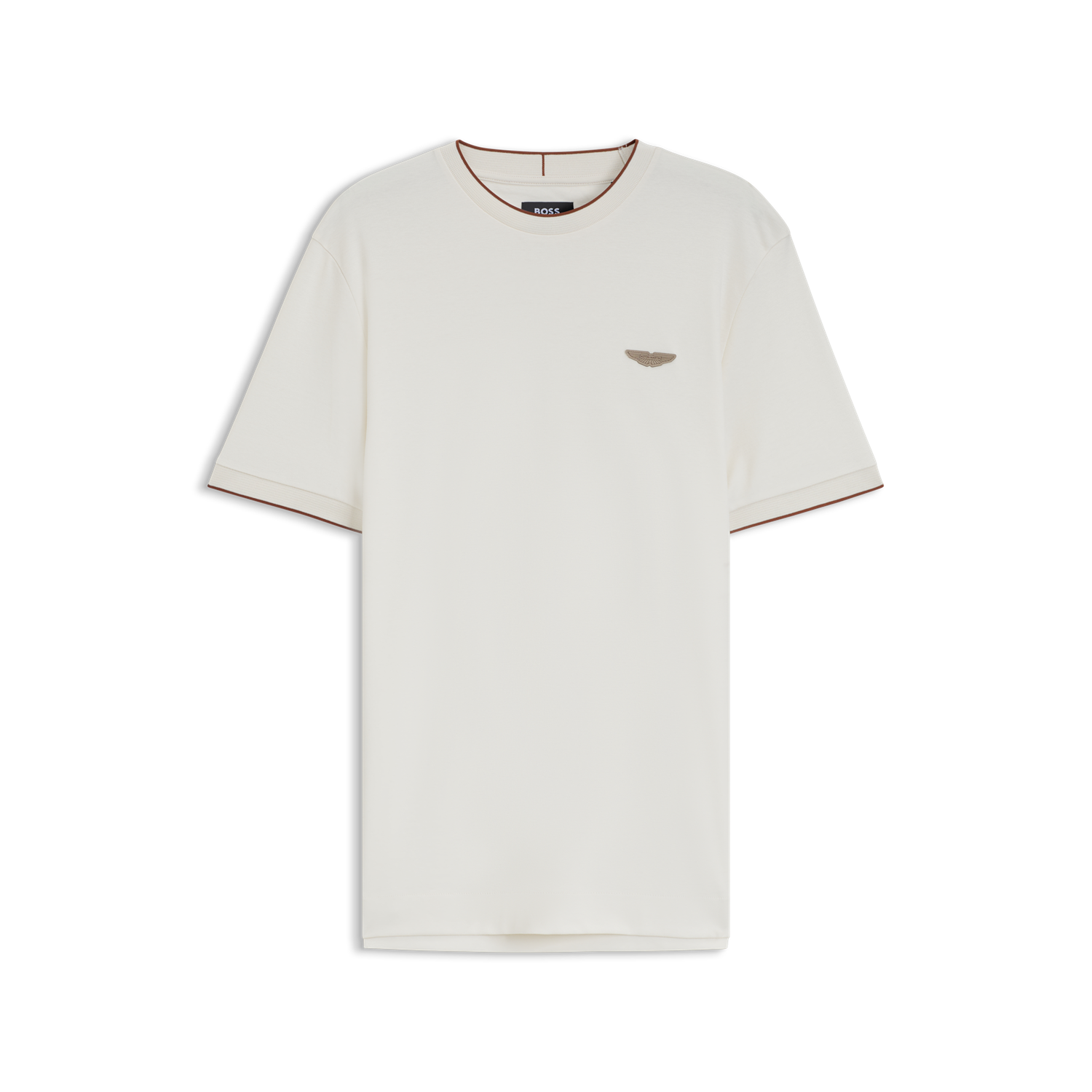 T-shirt BOSS x Aston Martin C-Thompson 80 Regular Fit de Algodón Mercerizado – Blanco