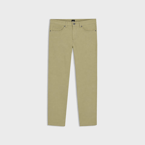 Pantalón BOSS P-Delaware5 Slim Fit de Sarga Stretch – Beige