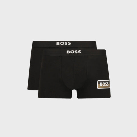 Pack de 2 Bóxers Trunk BOSS de Algodón Stretch Negro Hombre