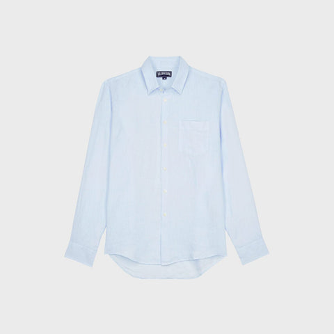 Camisa de Lino Azul Claro Vilebrequin