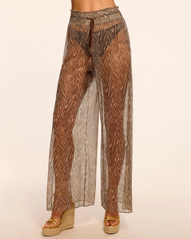 Pantalón Cover Up Ramy Brook Priya - Marrón/Beige