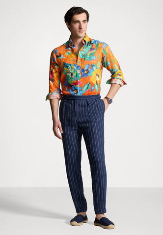 Camisa En Lino Con Print Floral POLO Ralph Lauren Classic Fit