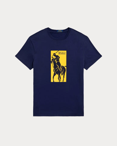 T-Shirt Polo Ralph Lauren Pony Grande Grafico en el Centro Custom Fit