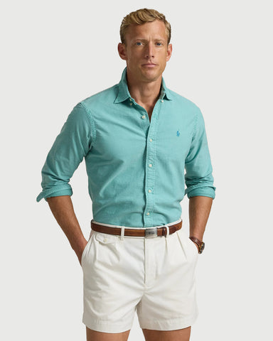 Camisa POLO Ralph Lauren Manga Larga Oxford Mineral Dye Custom Fit